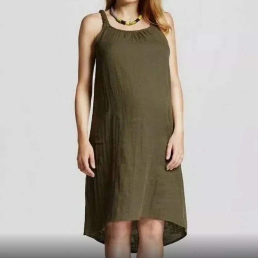 Liz Lange Dark Hunter Green Maternity dress XS